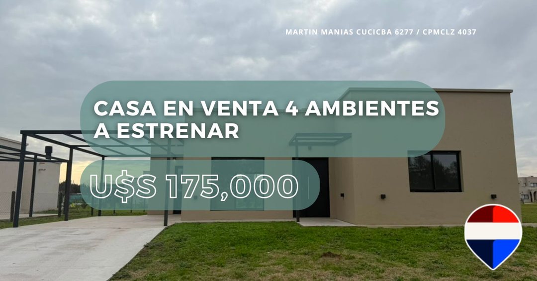 CASA EN VENTA 4 AMBIENTES A ESTRENAR