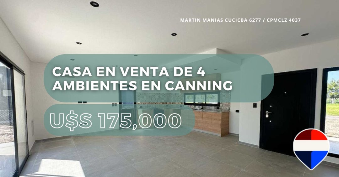 CASA EN VENTA DE 4 AMBIENTES EN CANNING
