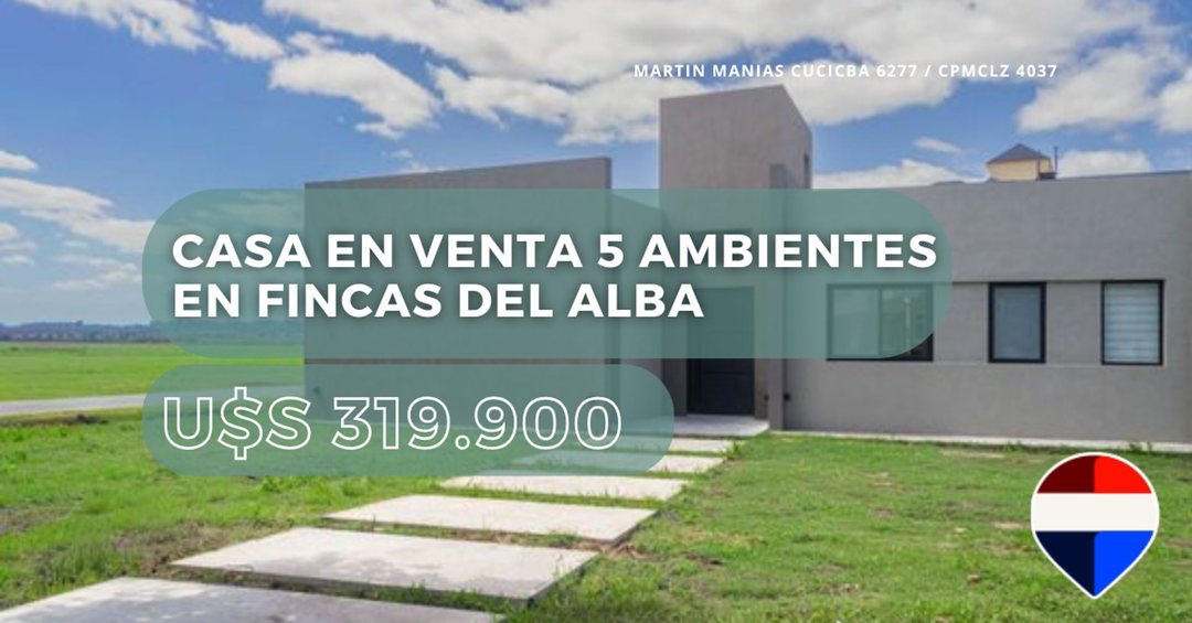 CASA EN VENTA 5 AMBIENTES EN FINCAS DEL ALBA
