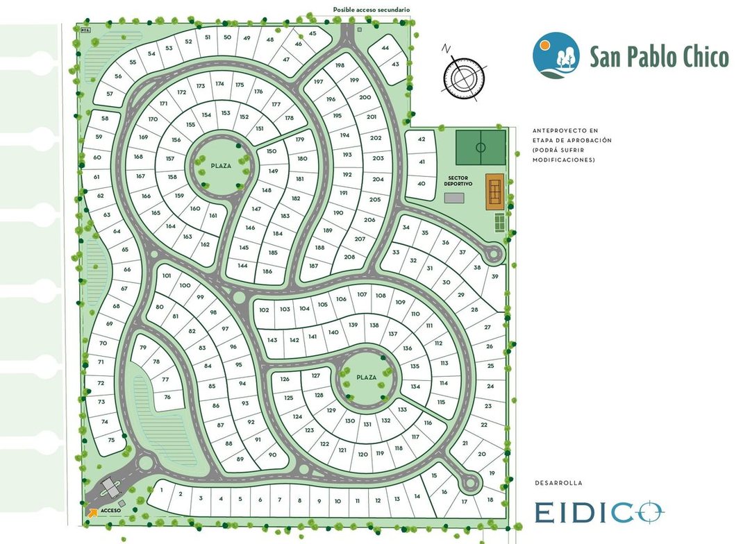 Venta lote interno de 620 M2 San Pablo Chico Pilar