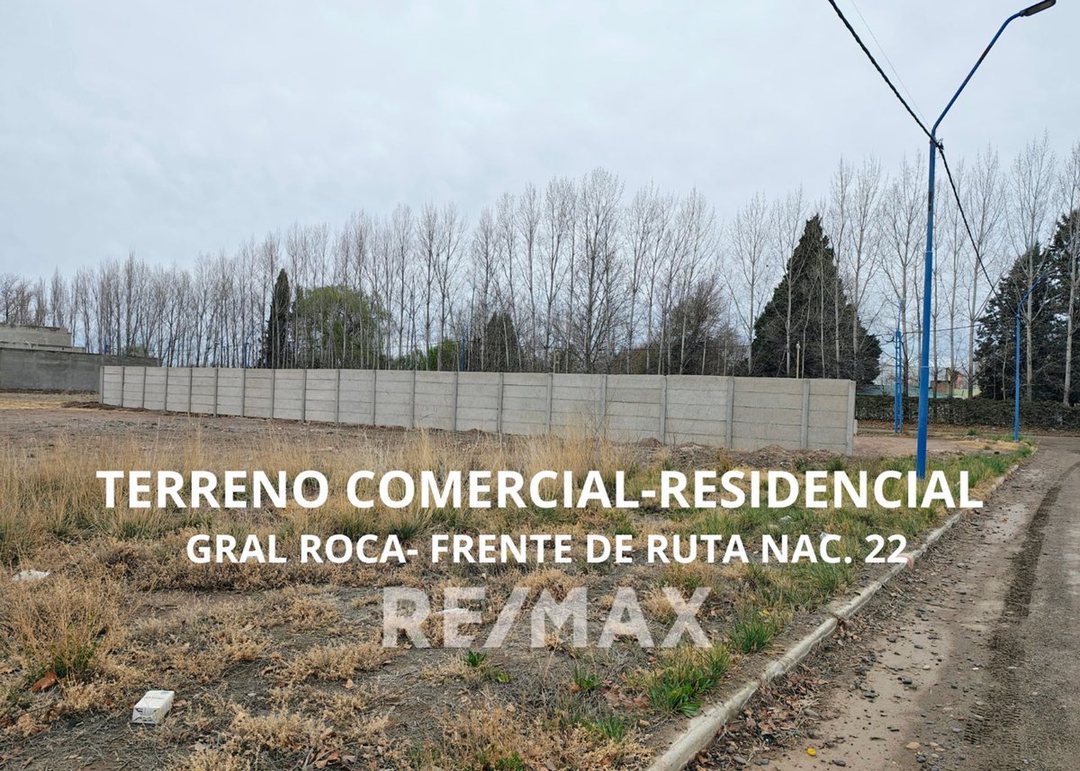 TERRENO COMERCIAL EN VENTA- FRENTE RUTA 22- ROCA