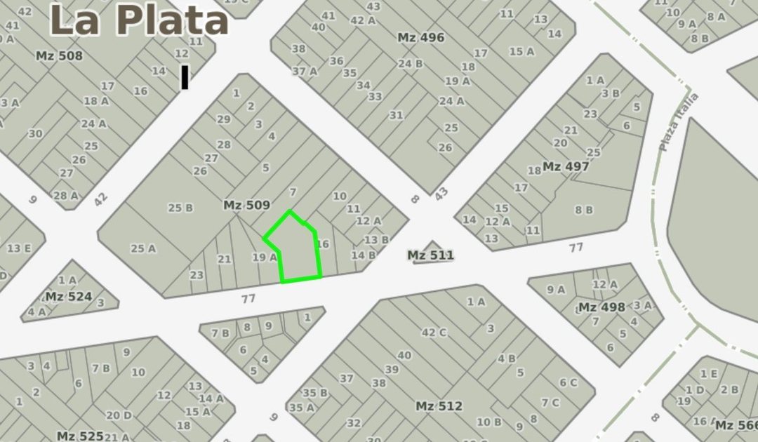 LOTE EN VENTA LA PLATA  DIAGONAL 77 ENTRE C43 Y C9