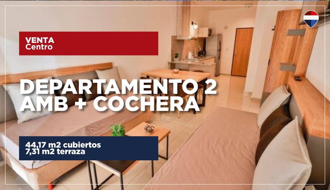 Depto 2 amb. c/cochera y jardin propi Apto turismo