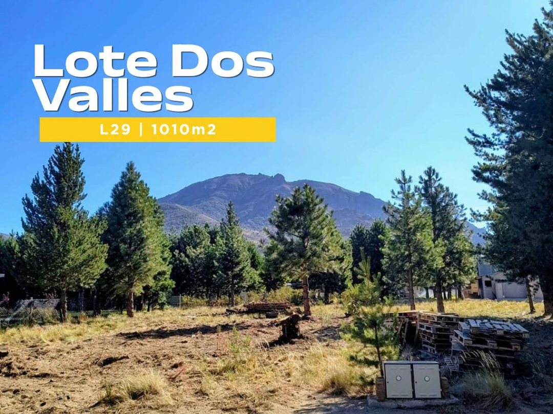 VENTA LOTE 1010M2 DOS VALLES CON FONDO VERDE