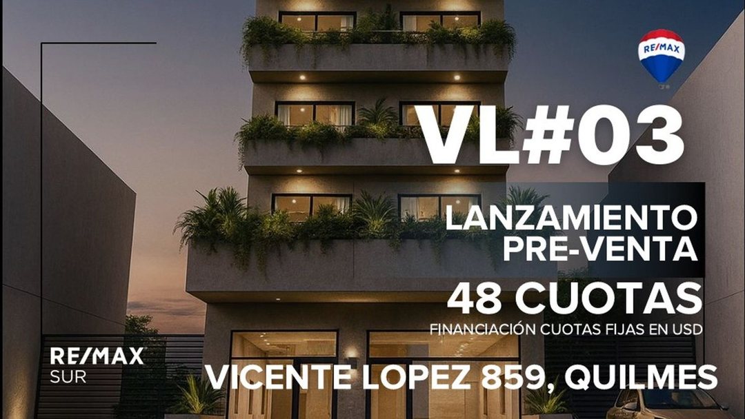 VENTA DEPARTAMENTO 2 AMBIENTES 48 CUOTAS QUILMES