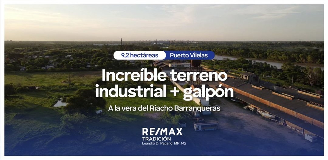 Terreno Industrial con galpón EN VENTA Pto Vilelas