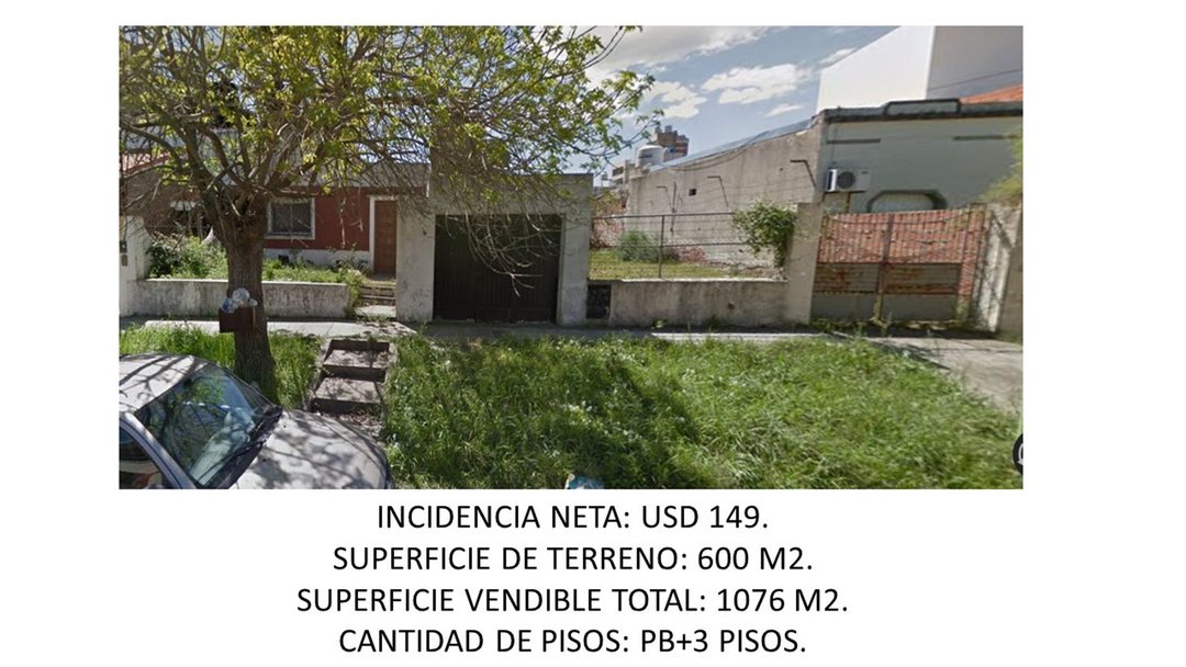 TERRENO LOTE VENTA CAMPANA CENTRO 1076m2 VENDIBLES