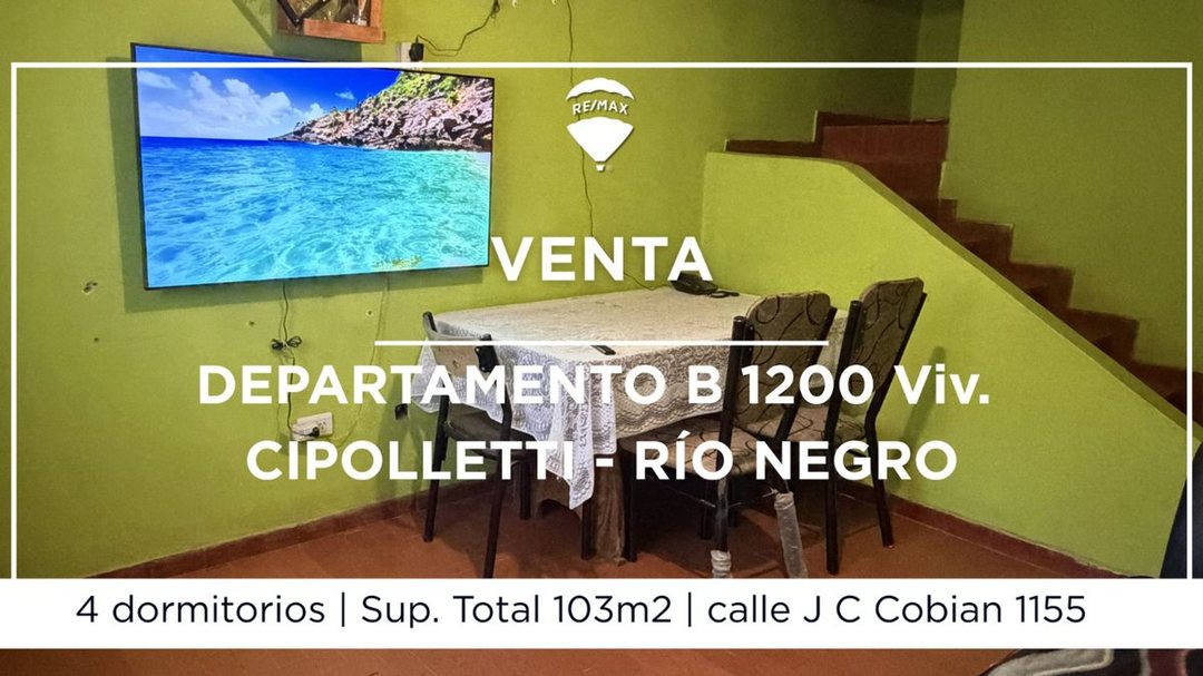 VENTA DPTO 4 DORMITORIOS APTO CREDITO CIPOLLETTI