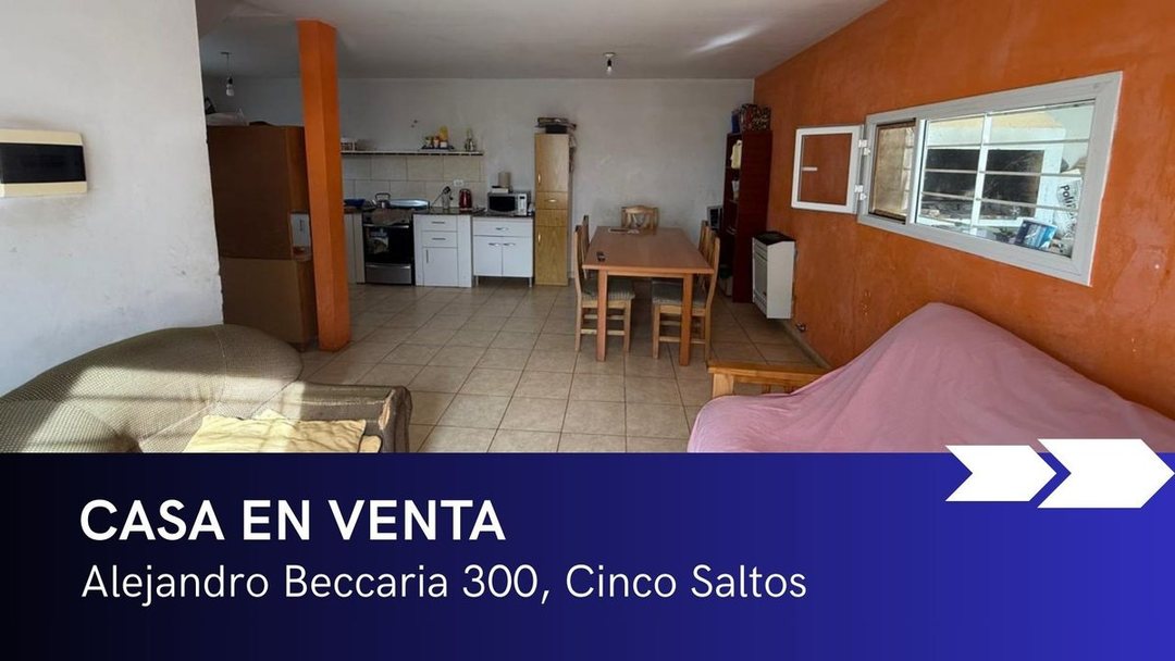 CASA EN VENTA 3 DORMITORIOS | CINCO SALTOS