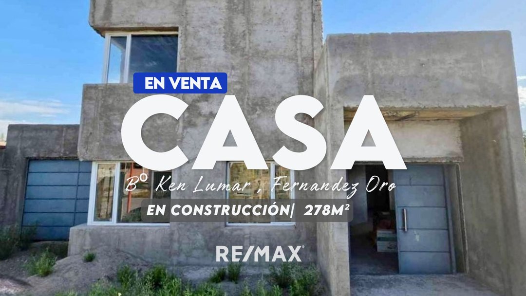 VENTA CASA EN CONSTRUCCIÓN, FERNANDEZ ORO