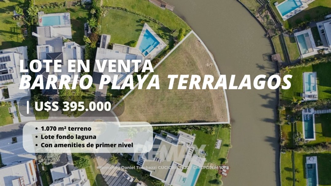 LOTE FONDO LAGUNA TERRALAGOS CANNING BARRIO PLAYA