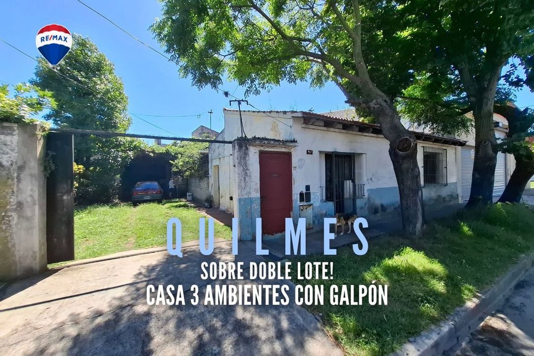 VENTA CASA 3 AMB CON GALPÓN Y JARDÍN QUILMES