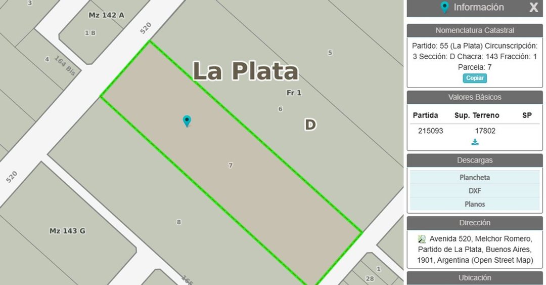 TERRENO EN VENTA - AVENIDA 520  - LA PLATA