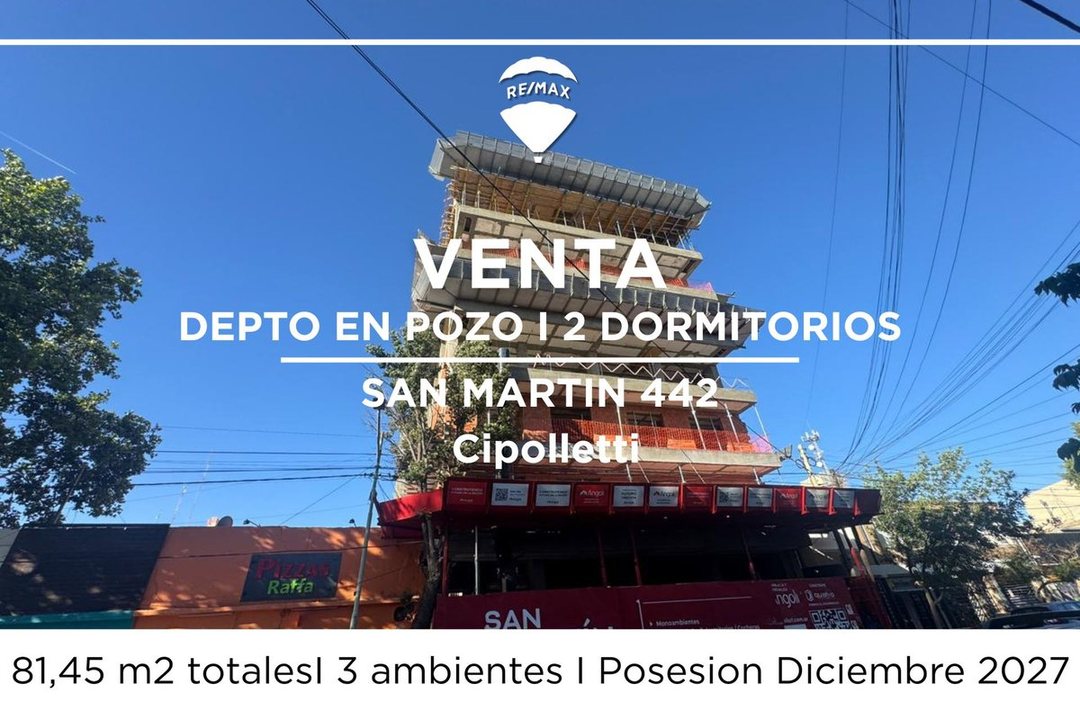 VENTA DEPARTAMENTO 2 DORM EN POZO I SAN MARTIN 442