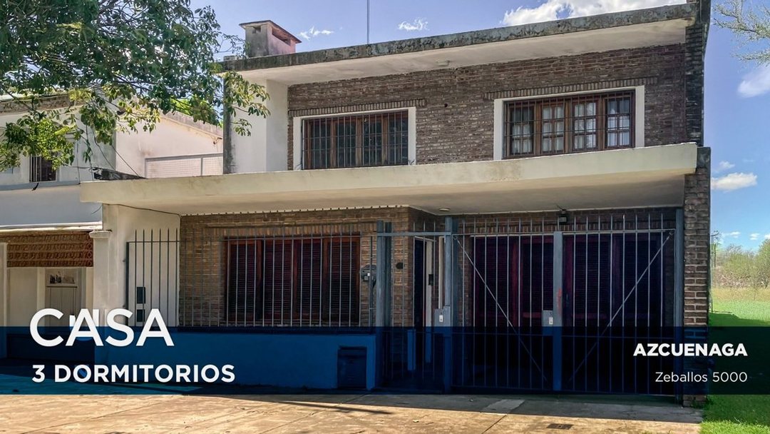 CASA EN VENTA TRES DORMITORIOS COCHERA AZCUENAGA