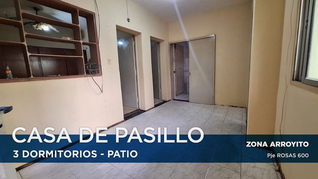 VENTA CASA PASILLO 3 DORMITORIOS CON PATIO EN PB