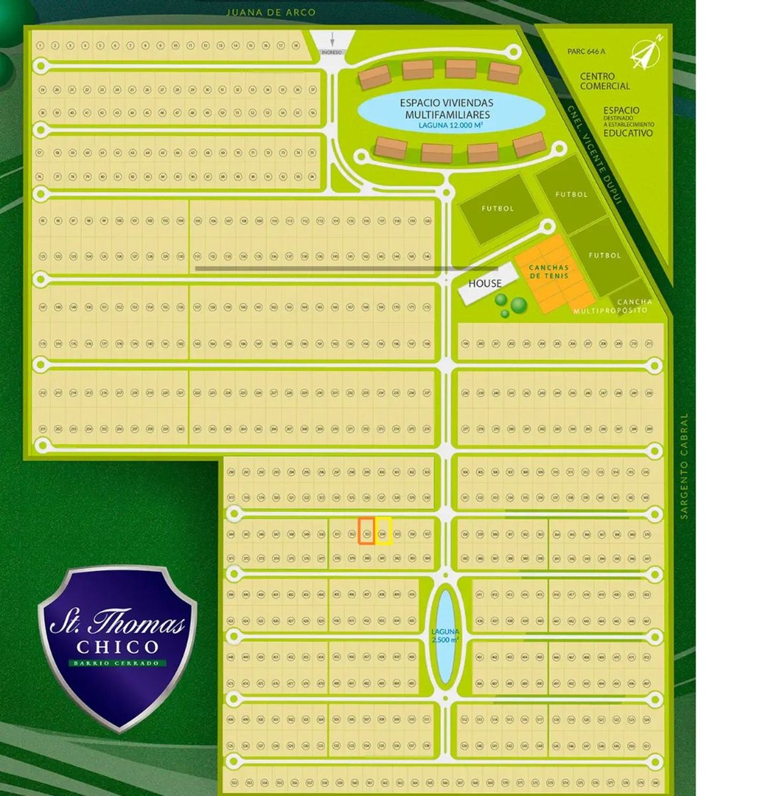LOTE 700 M2 EN VENTA SAINT THOMAS CHICO- FINANCIA