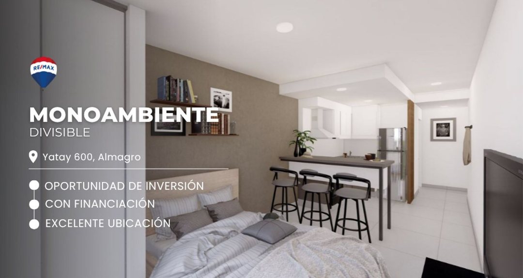 DEPARTAMENTO VENTA ALMAGRO 1 AMBIENTE BALCON