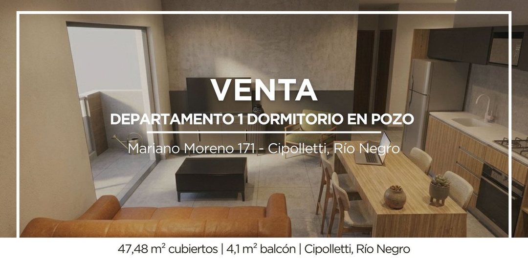 DEPARTAMENTO EN POZO 1 DORMITORIO EN VENTA