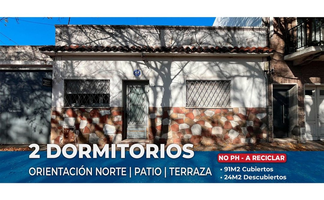 VENTA CASA 2 DORMITORIOS B. LA SEXTA CON PATIO
