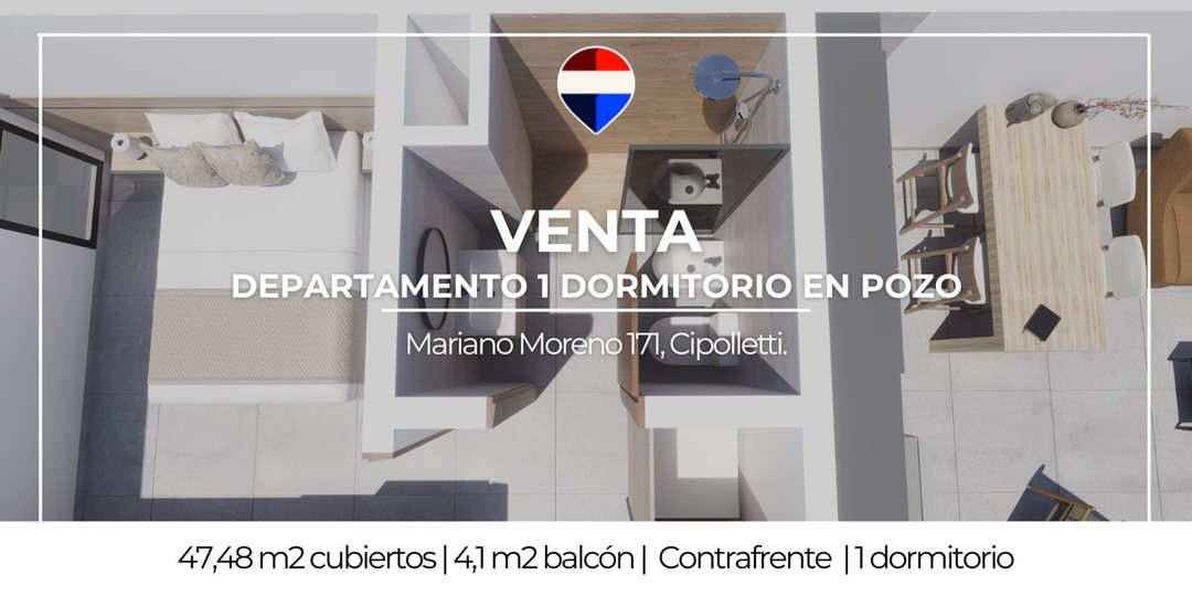 DEPARTAMENTO EN POZO 1 DORMITORIO EN VENTA
