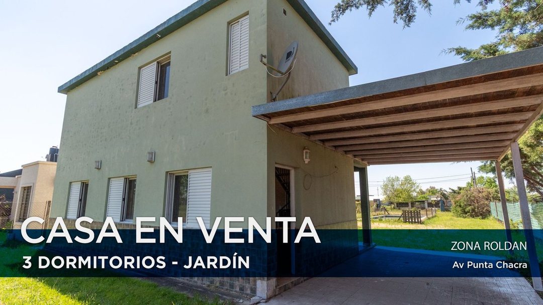 VENTA CASA DE 3 DORMITORIOS PUNTA CHACRA