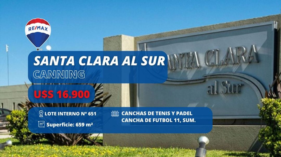 LOTE EN VENTA EN SANTA CLARA AL SUR ETAPA 5