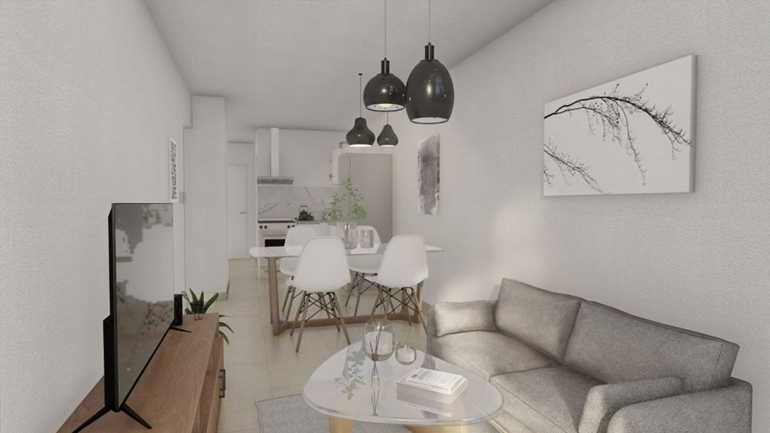 Venta dpto 1 dorm. Con balcón al frente en pozo