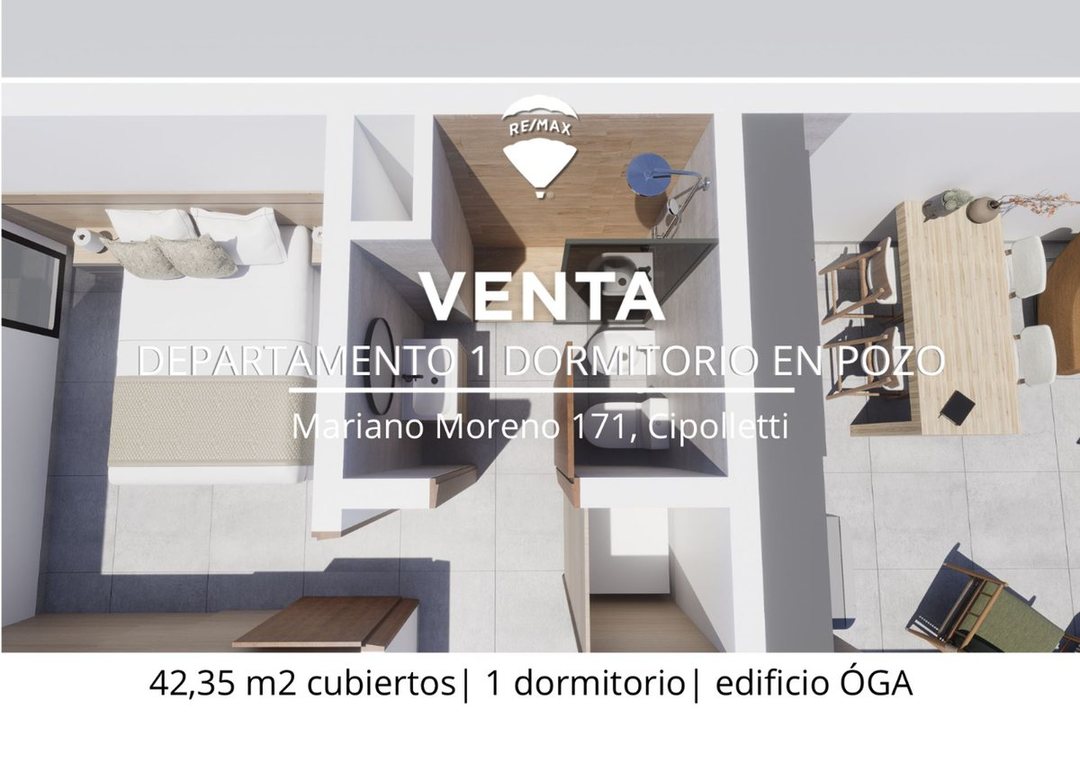 DEPARTAMENTO 1 DORMITORIO EN VENTA CIPOLLETTI