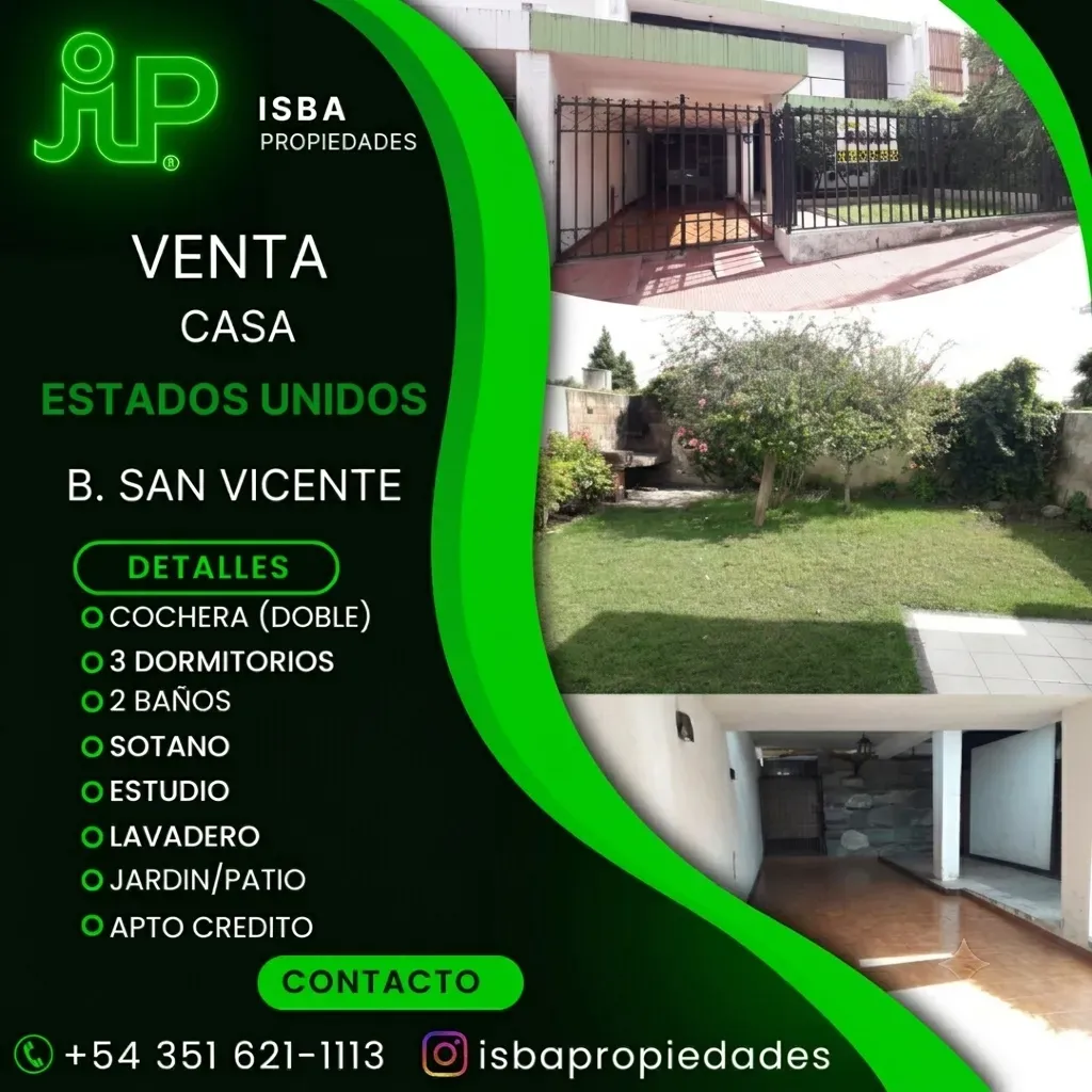 VENTA | CASA 3 DORMITORIOS EN BARRIO SAN VICENTE