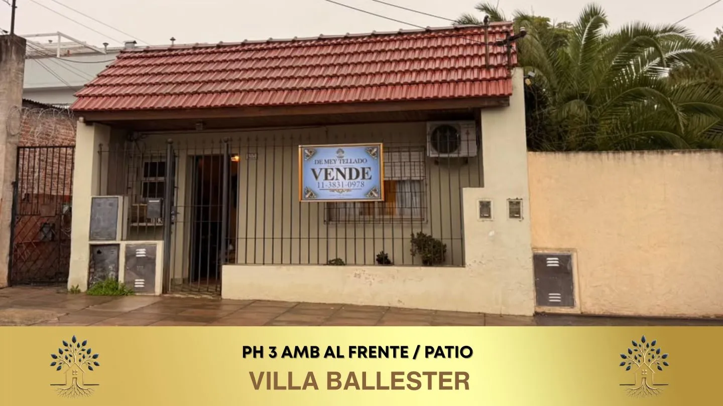 Ph al frente 3 amb y patio Villa Ballester