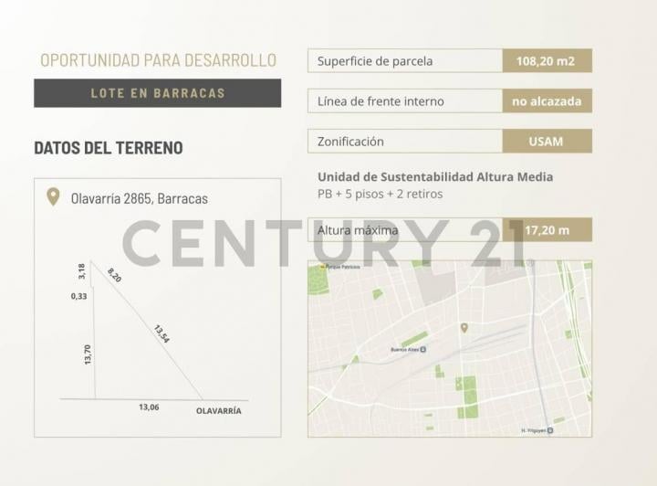 Terreno · 91m² · 3 Ambientes · 1 Cochera