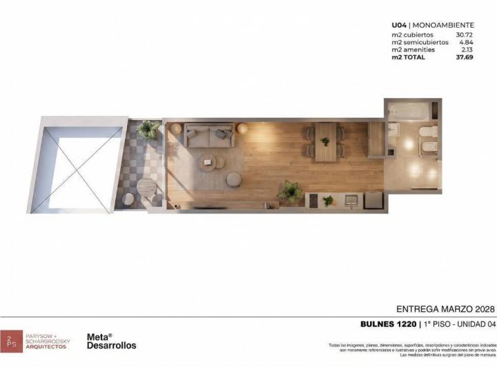Departamento · 30m² · 1 Ambiente