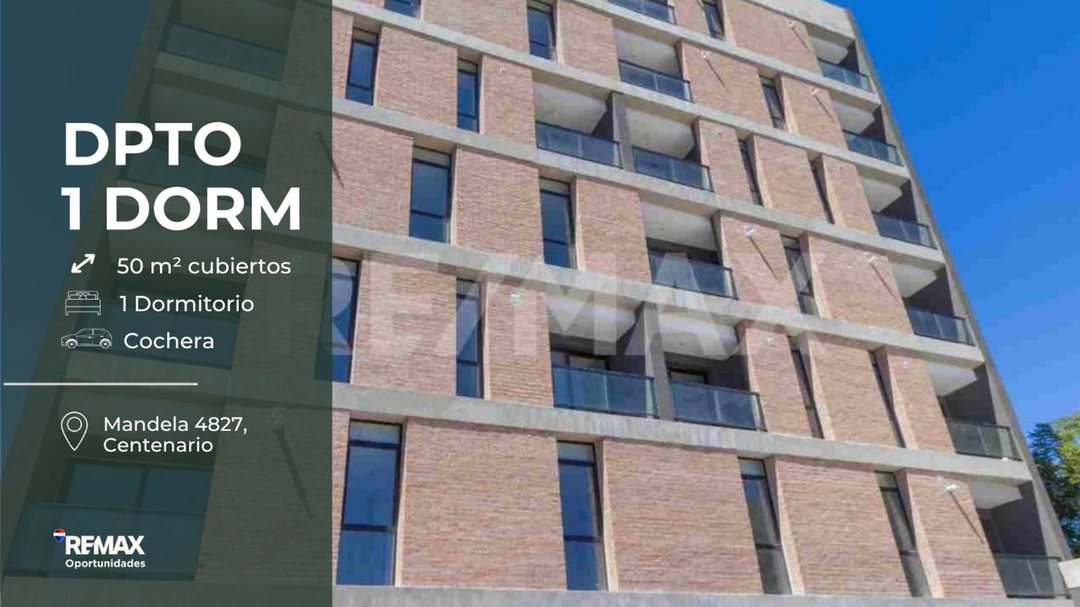 VENTA DEPARTAMENTO 1 DORMITORIO CON COCHERA