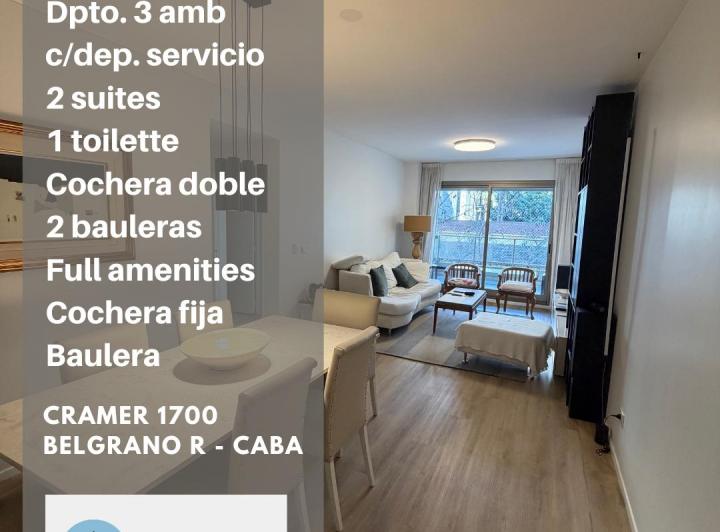 Departamento · 96m² · 3 Ambientes · 2 Cocheras