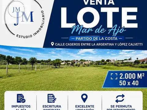 Terreno en Venta en Mar de Ajo, Partido de La Costa