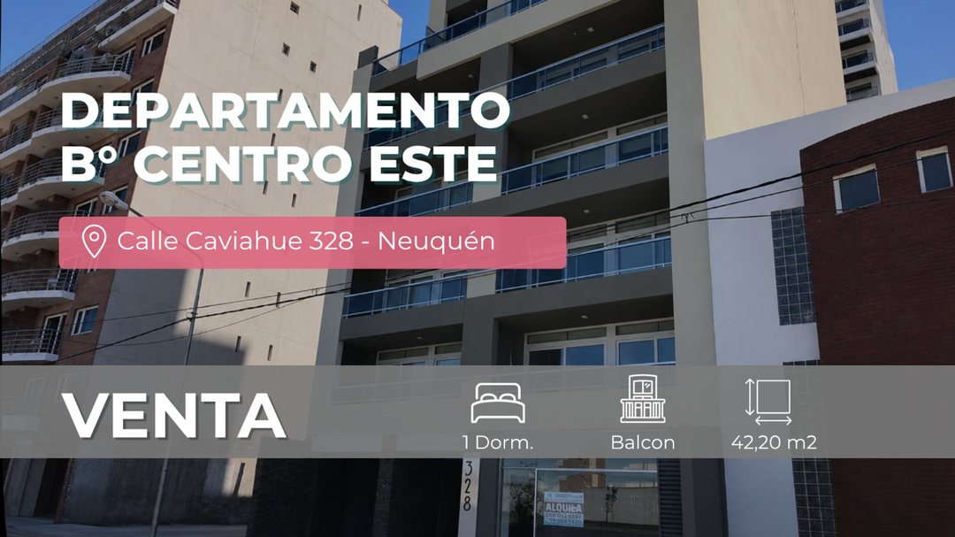 VENTA DEPTO 1 DORMITORIO CALLE CAVIAHUE 328 NQN