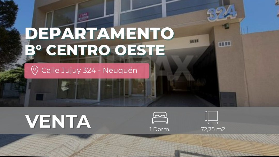 VENTA DEPARTAMENTO 1 DORMITORIO C/COCHERA NQN