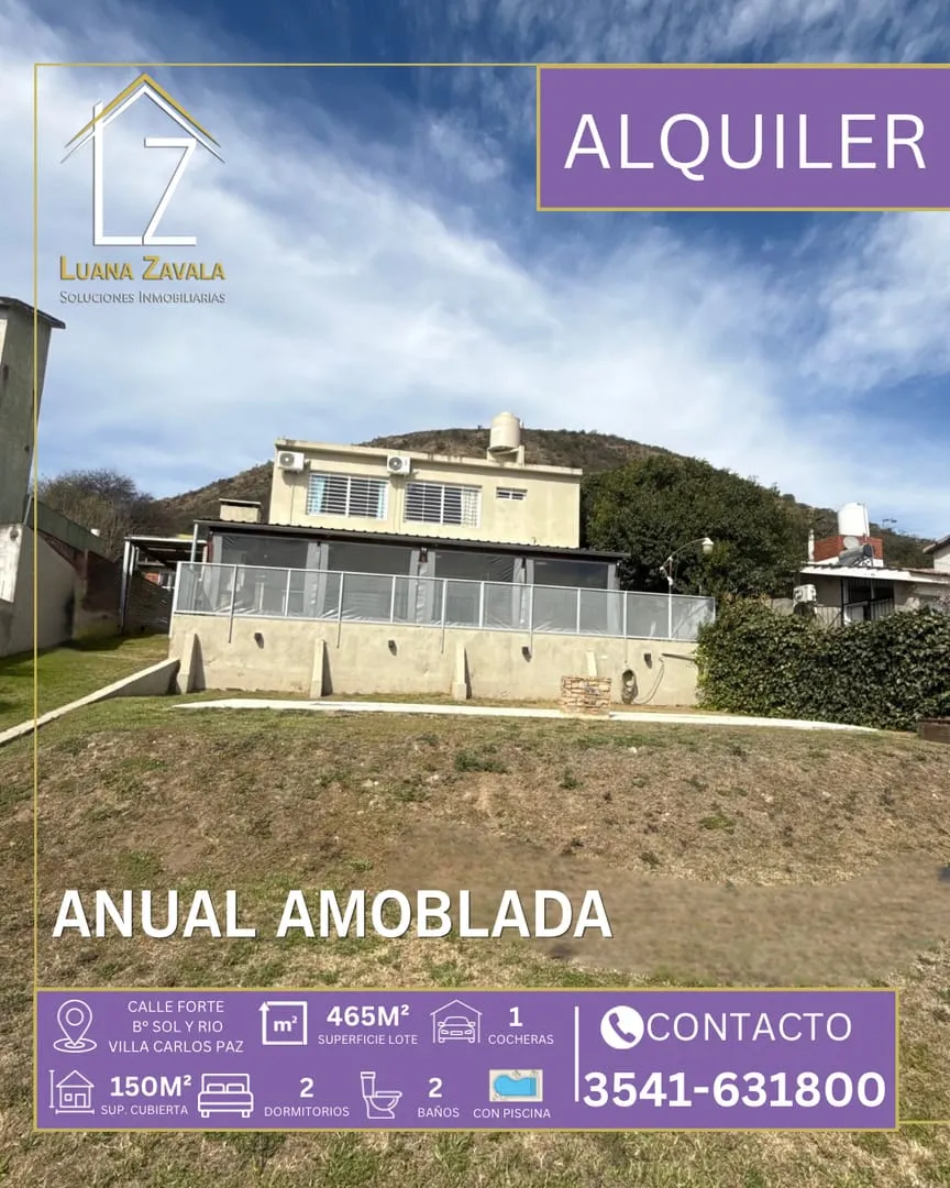 CASA AMOBLADA B° SOL Y RÍO, Villa Carlos Paz