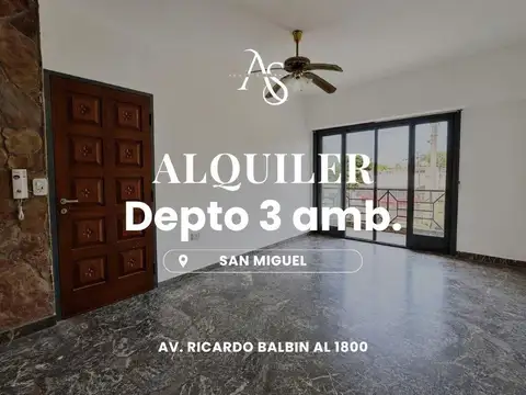 Departamento en Alquiler en San Miguel, Partido de San Miguel