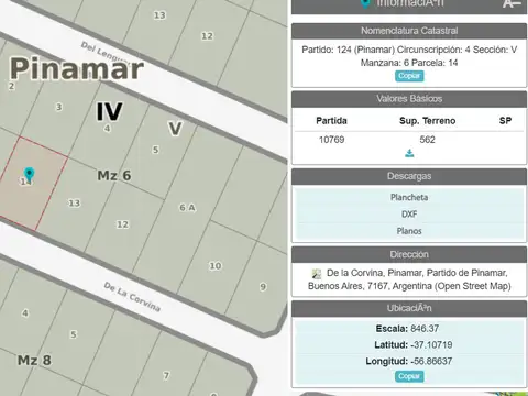 Terreno en Venta en Pinamar, Partido de Pinamar