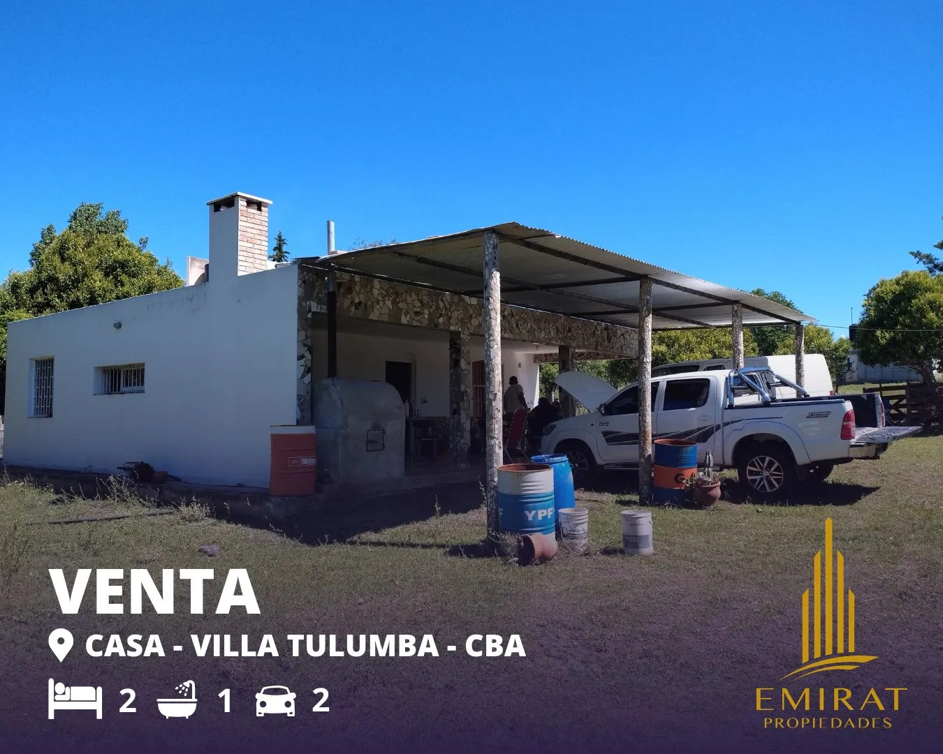 casa en venta, dos dormitorios en villa tulumba, provincia de Córdoba
