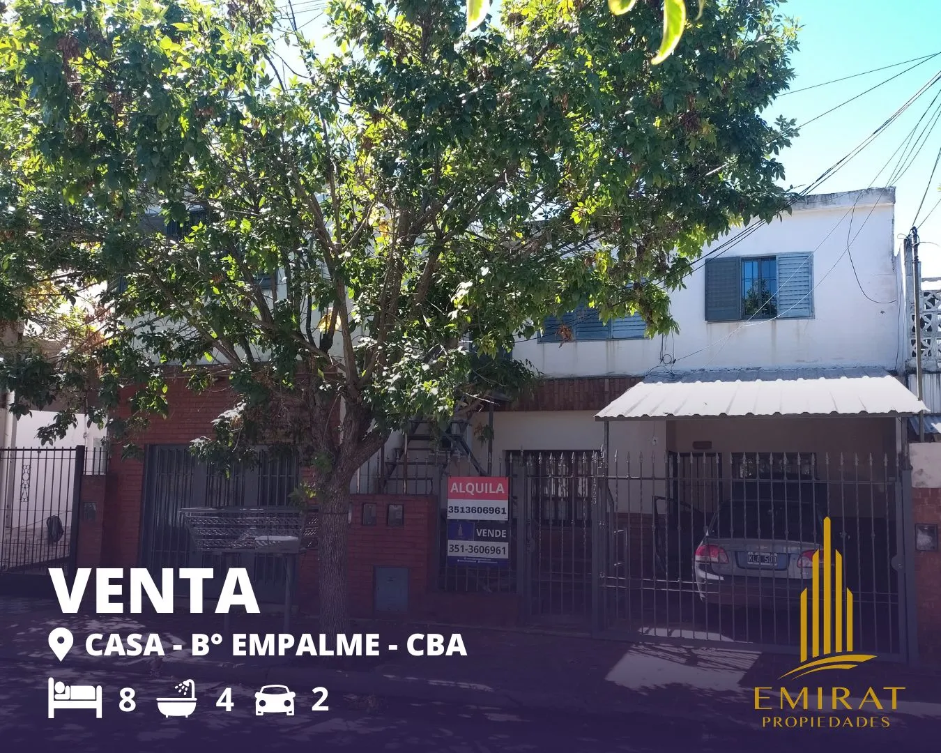 Casa en venta, 8 dormitorios, 4 baños y cochera en barrio empalme