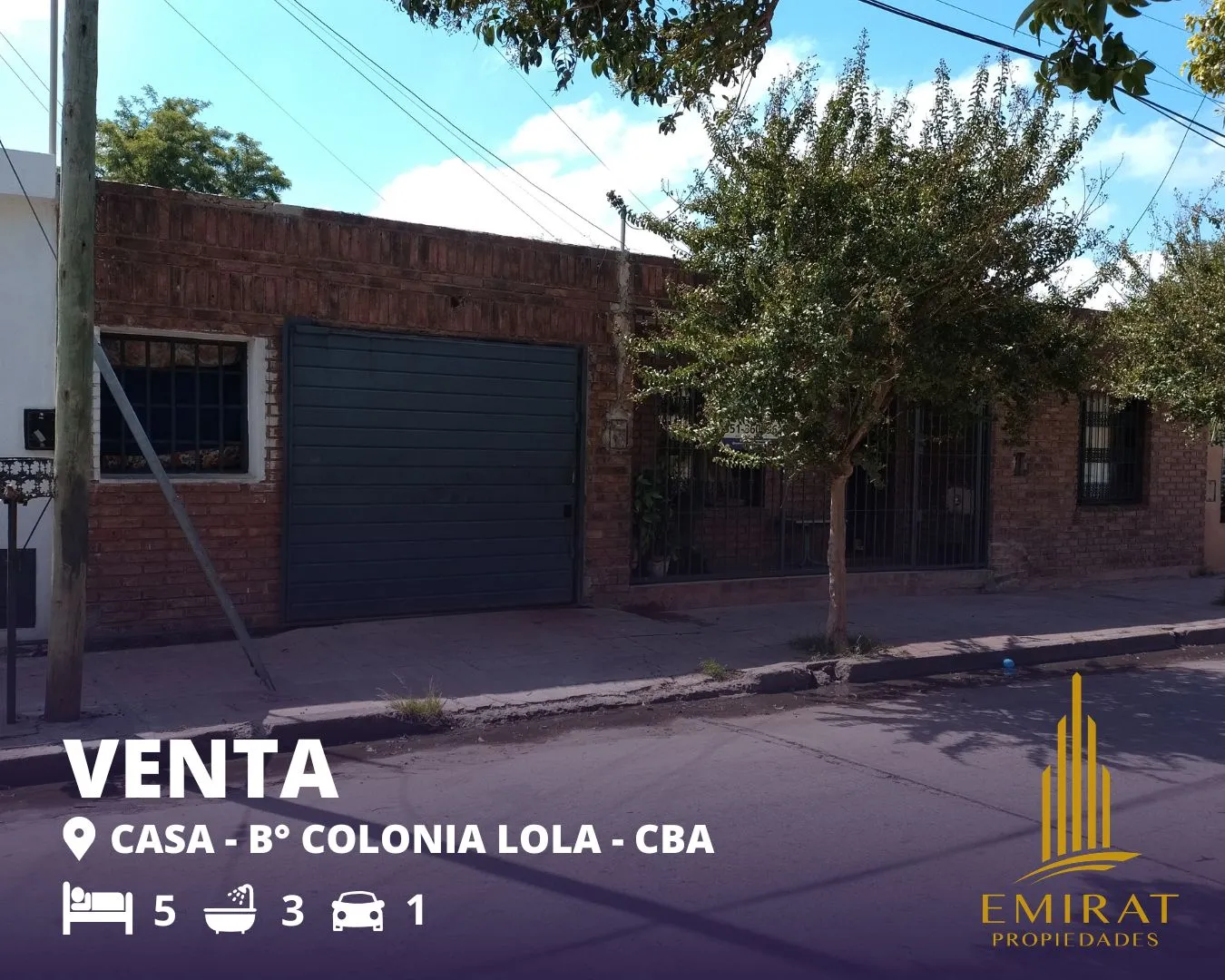 Casa en venta, 5 dormitorios, 3 baños en barrio Colonia Lola