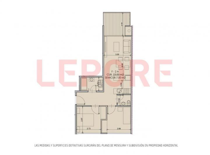 Departamento · 53m² · 3 Ambientes
