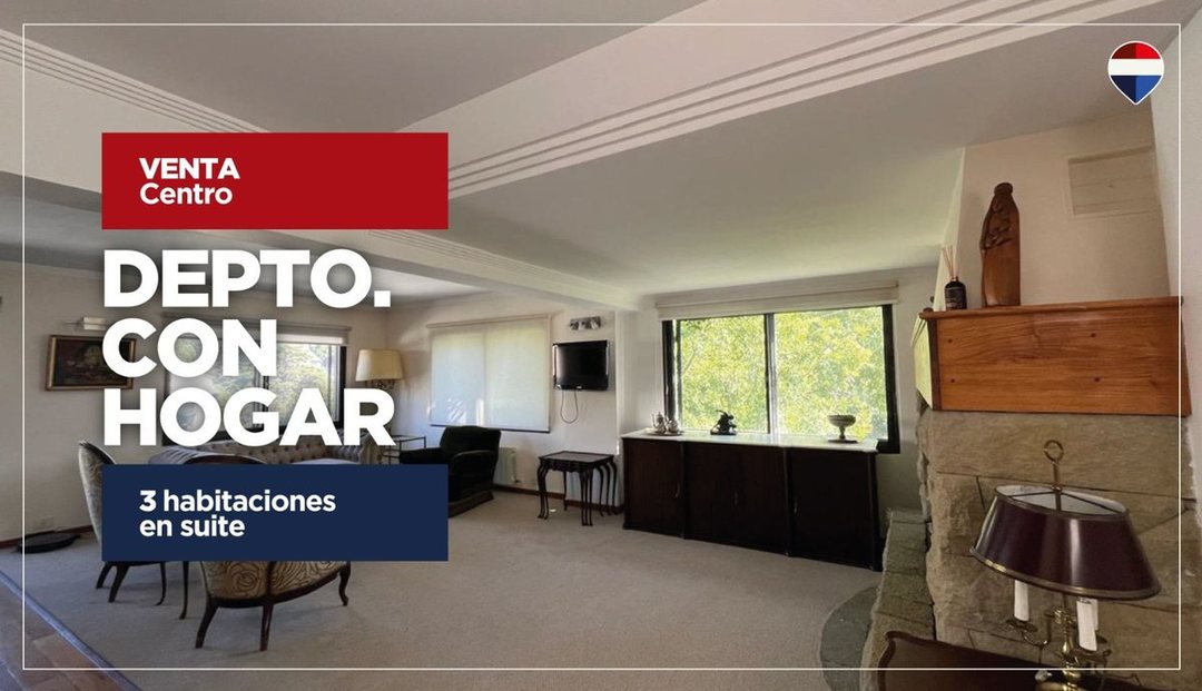 VENTA DEPARTAMENTO MUY AMPLIO CON HOGAR A LEÑA