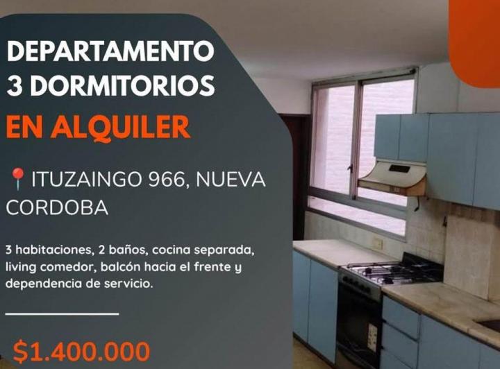 Departamento · 100m² · 3 Ambientes