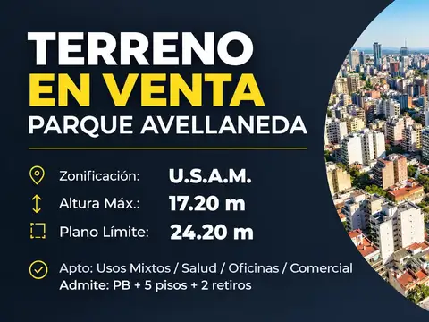 Terreno en Venta en Parque Avellaneda, CABA