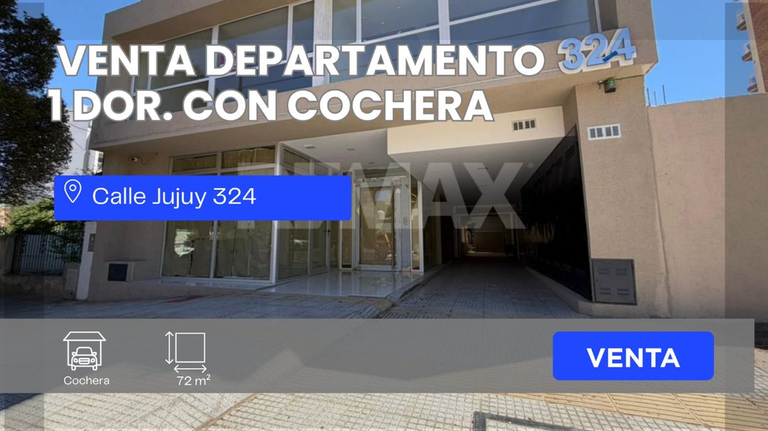 VENTA DEPARTAMENTO 1 DOR. CON COCHERA
