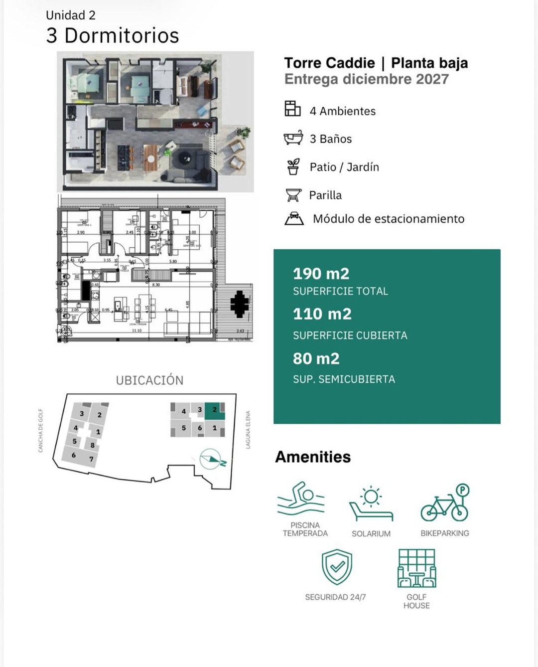 EN VENTA DPTO 3 PLANTA BAJA CON PATIO